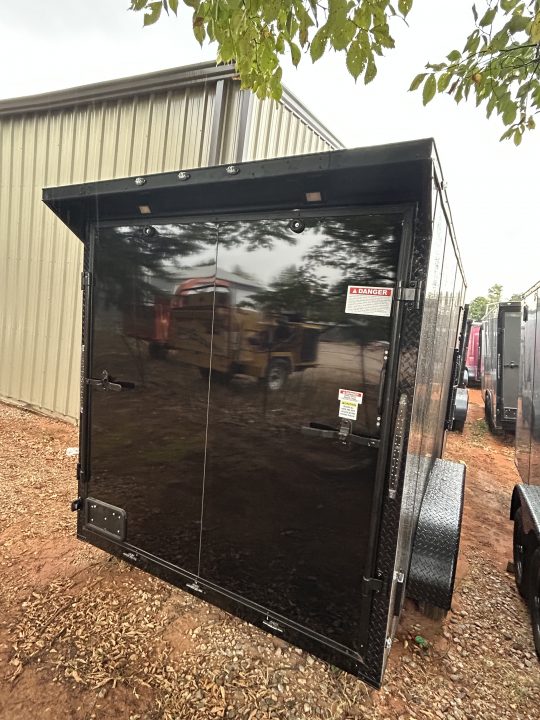 New 2026 Family Trailer 7x14 Tandem Axles Cargo / Enclosed Trailer- Screwless Exterior-Blackout Pkg- Rear Spoiler