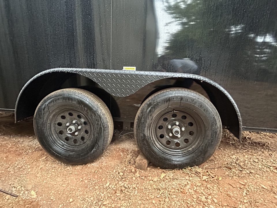 New 2026 Family Trailer 7x14 Tandem Axles Cargo / Enclosed Trailer- Screwless Exterior-Blackout Pkg- Rear Spoiler