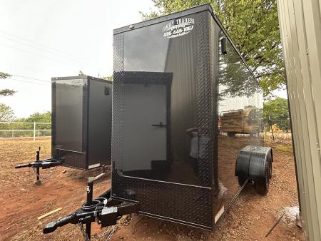 New 2026 Family Trailer 7x14 Tandem Axles Cargo / Enclosed Trailer- Screwless Exterior-Blackout Pkg- Rear Spoiler