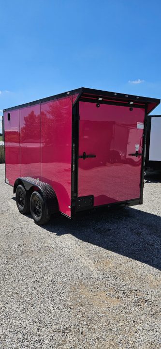 New 2026 Family Trailer 6x12 Tandem Axles Cargo / Enclosed Trailer- Screwless Exterior-Blackout Pkg-Rear Spoiler