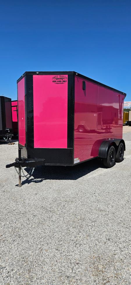 New 2026 Family Trailer 6x12 Tandem Axles Cargo / Enclosed Trailer- Screwless Exterior-Blackout Pkg-Rear Spoiler