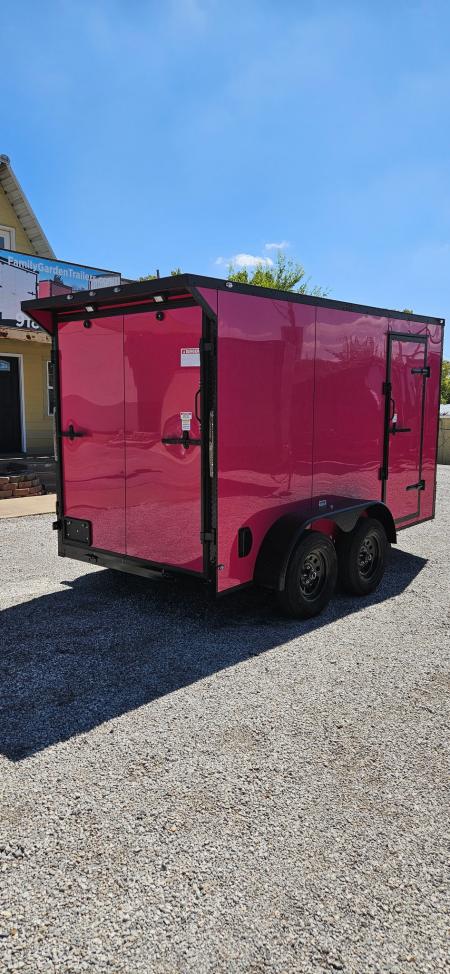 New 2026 Family Trailer 6x12 Tandem Axles Cargo / Enclosed Trailer- Screwless Exterior-Blackout Pkg-Rear Spoiler