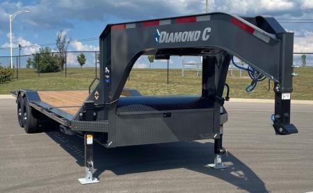 New 2027 Diamond C 24' x 102  HXD 210 Gooseneck Tilt Equipment Trailer: Max Width Drive Over Fenders, Spare, 23K GVWR