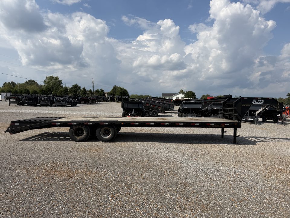 Used 2012 Elite 102"X30' 22.5K GVWR Gooseneck Flatbed Trailer