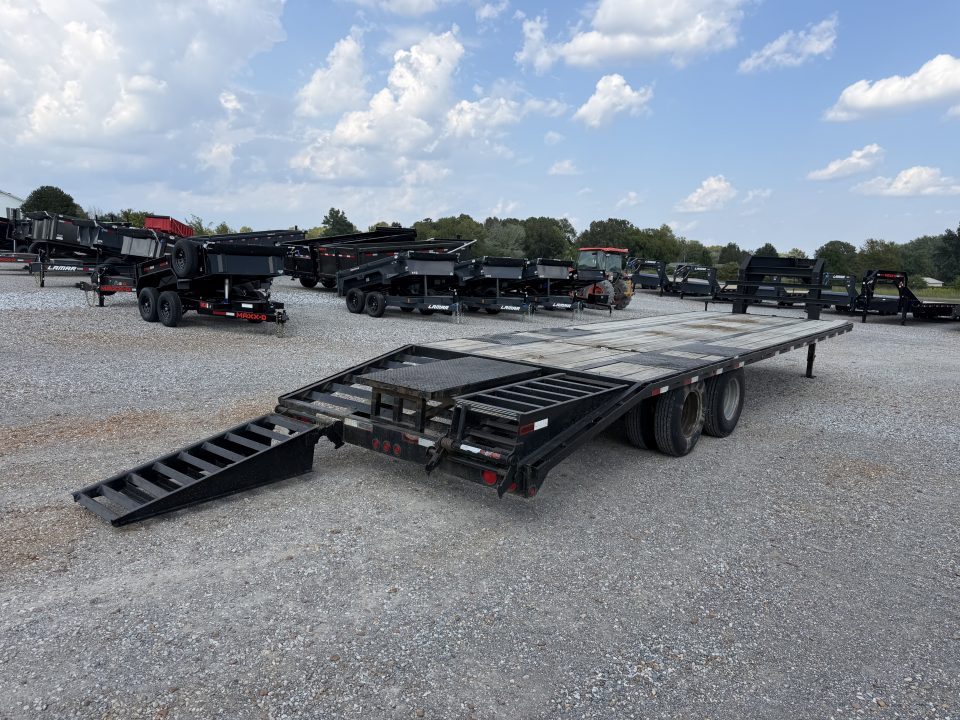 Used 2012 Elite 102"X30' 22.5K GVWR Gooseneck Flatbed Trailer