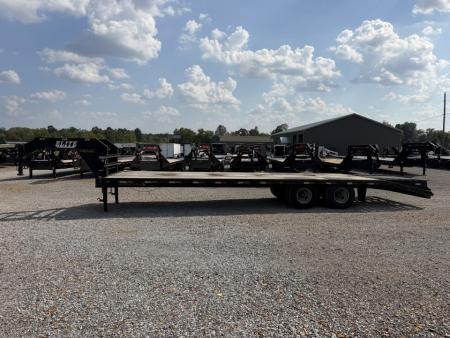 Used 2012 Elite 102"X30' 22.5K GVWR Gooseneck Flatbed Trailer