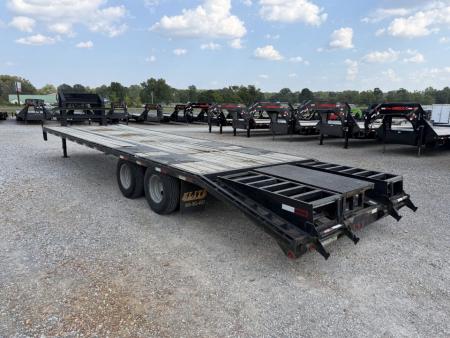 Used 2012 Elite 102"X30' 22.5K GVWR Gooseneck Flatbed Trailer