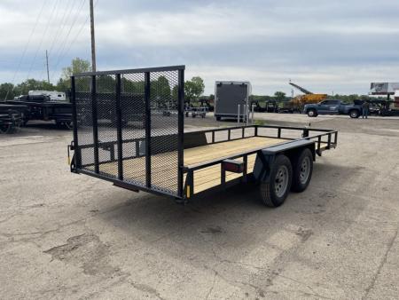 New 2027 AMO 76x16 TA2 Rail Side 7K Landscape Trailer