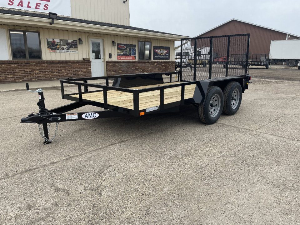 New 2027 AMO 76x12 Tandem Axle Low Side 7K Landscape Trailer