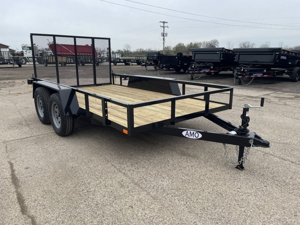New 2027 AMO 76x12 Tandem Axle Low Side 7K Landscape Trailer