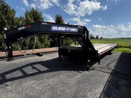 Used 2024 Sure-Trac 8'6  x 25' Flatbed Gooseneck Trailer