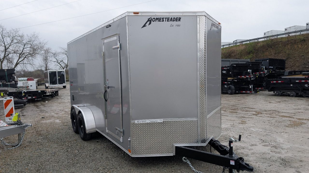 New 2027 Homesteader 7x16 HD SERIES Intrepid V-Nose Cargo Trailer w/ Barn Doors (9950# GVW)