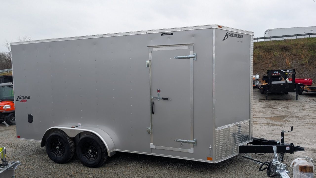 New 2027 Homesteader 7x16 HD SERIES Intrepid V-Nose Cargo Trailer w/ Barn Doors (9950# GVW)