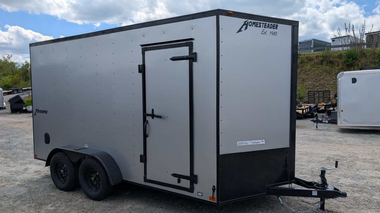 New 2027 Homesteader 7x14 Intrepid V-Nose Cargo Trailer w/ Ramp Door (84" Inside!)