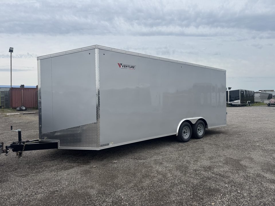 New NEW 2026 8.5X20 ENCLOSED CARGO CAR TRAILER, 7' INSIDE HEIGHT, REAR RAMP