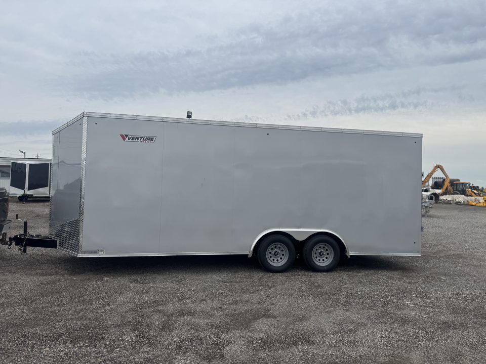 New NEW 2026 8.5X20 ENCLOSED CARGO CAR TRAILER, 7' INSIDE HEIGHT, REAR RAMP