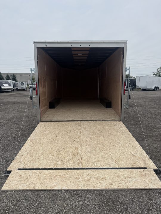 New NEW 2026 8.5X20 ENCLOSED CARGO CAR TRAILER, 7' INSIDE HEIGHT, REAR RAMP