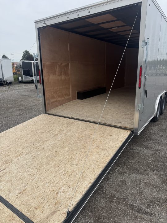 New NEW 2026 8.5X20 ENCLOSED CARGO CAR TRAILER, 7' INSIDE HEIGHT, REAR RAMP