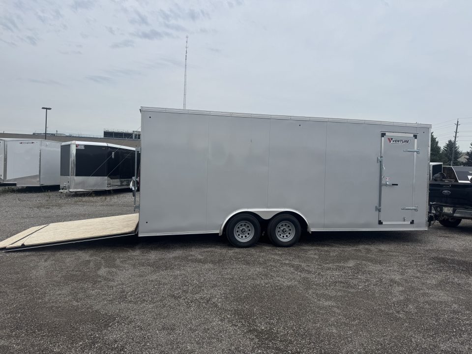 New NEW 2026 8.5X20 ENCLOSED CARGO CAR TRAILER, 7' INSIDE HEIGHT, REAR RAMP