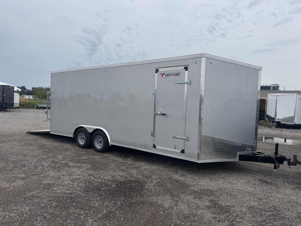 New NEW 2026 8.5X20 ENCLOSED CARGO CAR TRAILER, 7' INSIDE HEIGHT, REAR RAMP