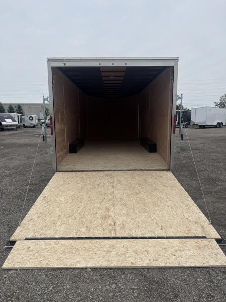 New NEW 2026 8.5X20 ENCLOSED CARGO CAR TRAILER, 7' INSIDE HEIGHT, REAR RAMP