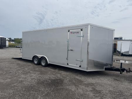New NEW 2026 8.5X20 ENCLOSED CARGO CAR TRAILER, 7' INSIDE HEIGHT, REAR RAMP