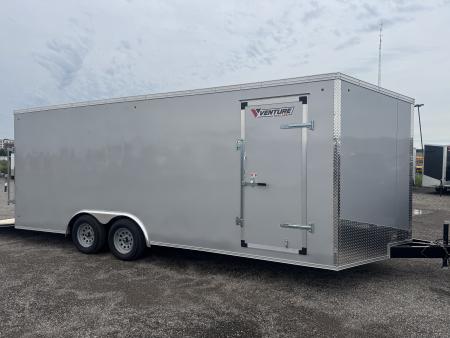 New NEW 2026 8.5X20 ENCLOSED CARGO CAR TRAILER, 7' INSIDE HEIGHT, REAR RAMP