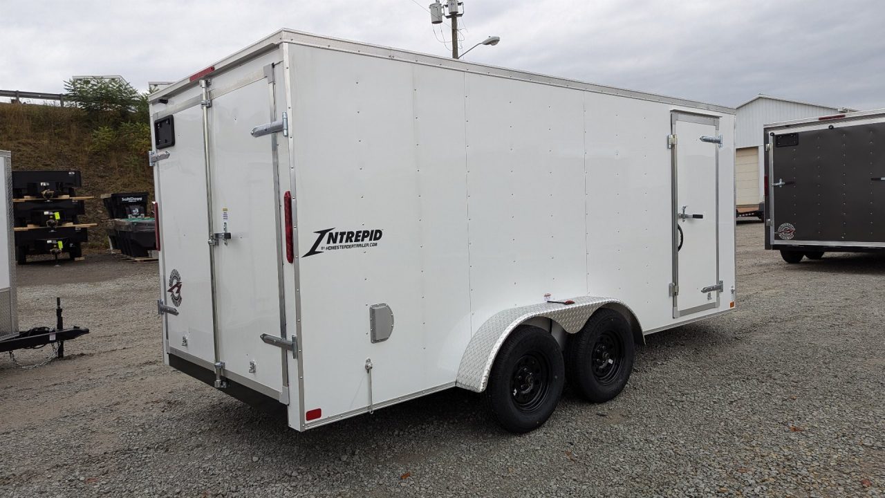 New 2027 Homesteader 7x16 Intrepid V-Nose Cargo Trailer w/ Barn Doors