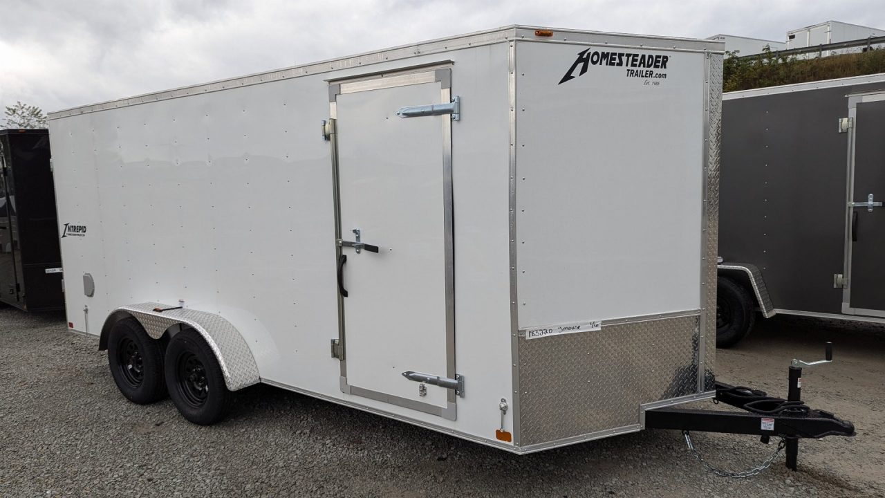 New 2027 Homesteader 7x16 Intrepid V-Nose Cargo Trailer w/ Barn Doors