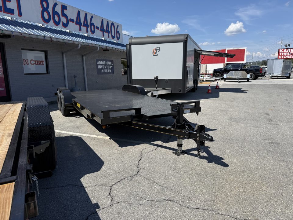 New 2026 P & T Trailers 7K 82x17+3 STEEL CARHAULER REMOVABLE FENDERS 2 BRAKES Car Hauler