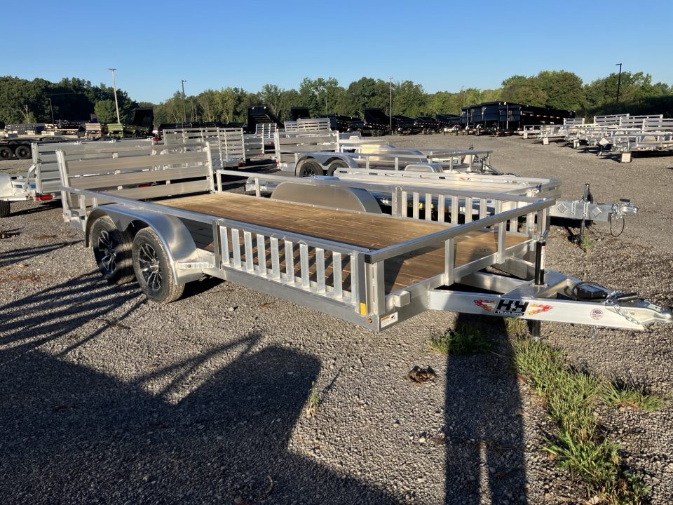 New 2027 H&H Trailers 82x16 7000 GVWR Aluminum ATV Trailer