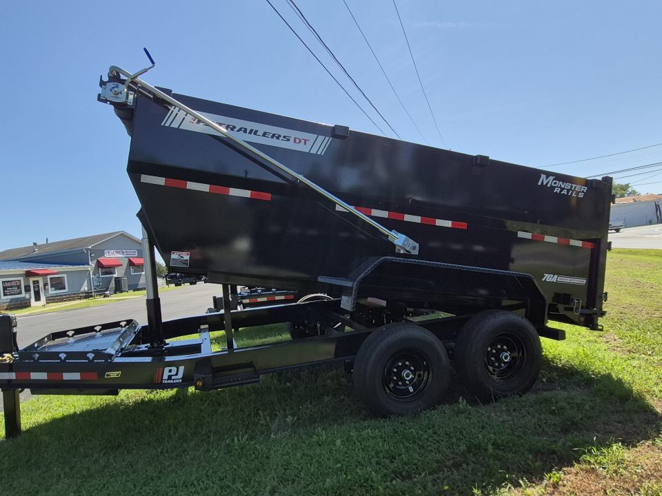 New 2027 PJ Trailers 14' x 83" Low Pro Telescpic Dump Trailer w/ 4' Sides
