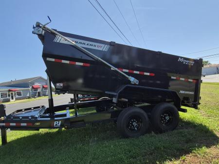 New 2027 PJ Trailers 14' x 83" Low Pro Telescopic Dump Trailer w/ 4' Sides