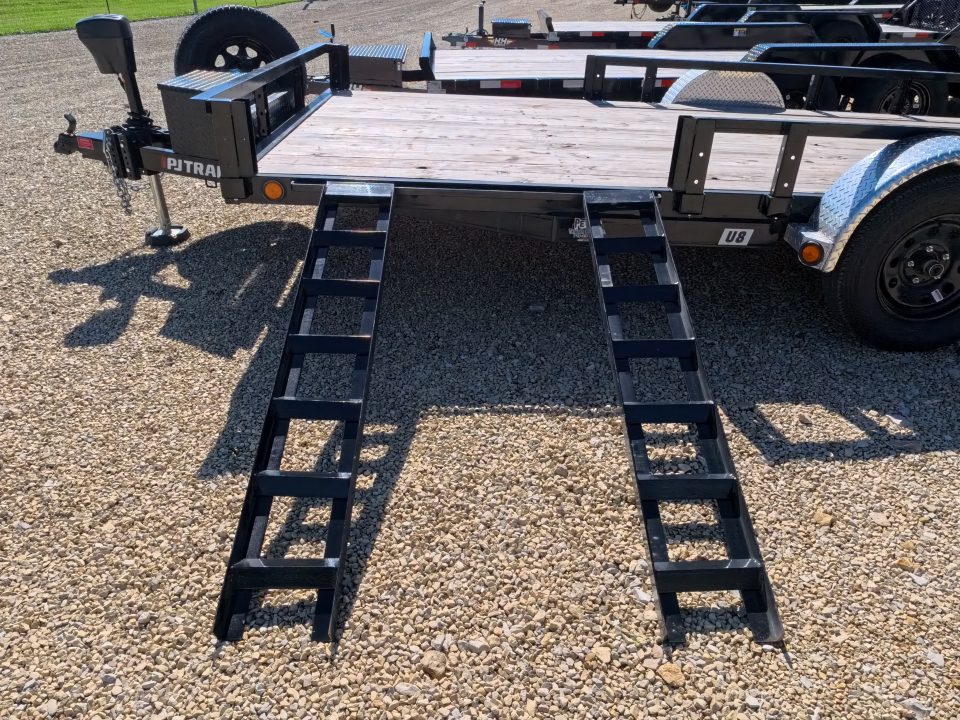 Used 2024 PJ Trailers 83 x 14 U8 Single Axle Channel Utility Trailer with 3500lb. Axle, Electric Jack, Spare Tire and Mount, Plus More!!