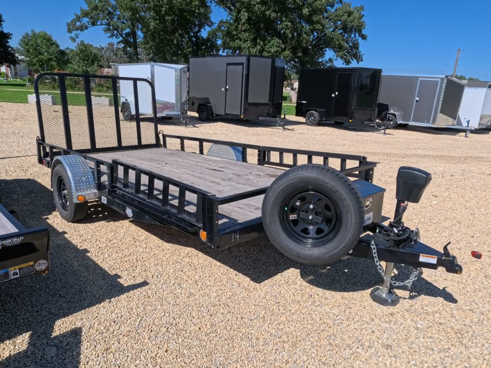 Used 2024 PJ Trailers 83 x 14 U8 Single Axle Channel Utility Trailer with 3500lb. Axle, Electric Jack, Spare Tire and Mount, Plus More!!