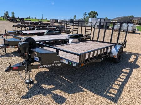 Used 2024 PJ Trailers 83 x 14 U8 Single Axle Channel Utility Trailer with 3500lb. Axle, Electric Jack, Spare Tire and Mount, Plus More!!