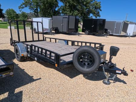 Used 2024 PJ Trailers 83 x 14 U8 Single Axle Channel Utility Trailer with 3500lb. Axle, Electric Jack, Spare Tire and Mount, Plus More!!