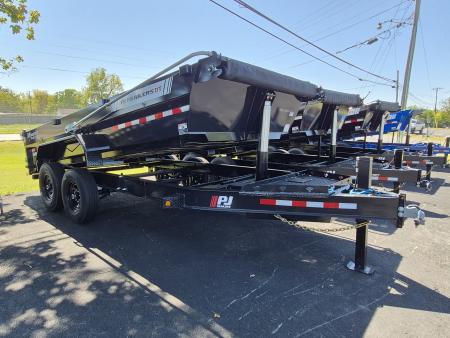 New 2027 PJ Trailers 16' x 83" Low Pro Telescopic Dump Trailer