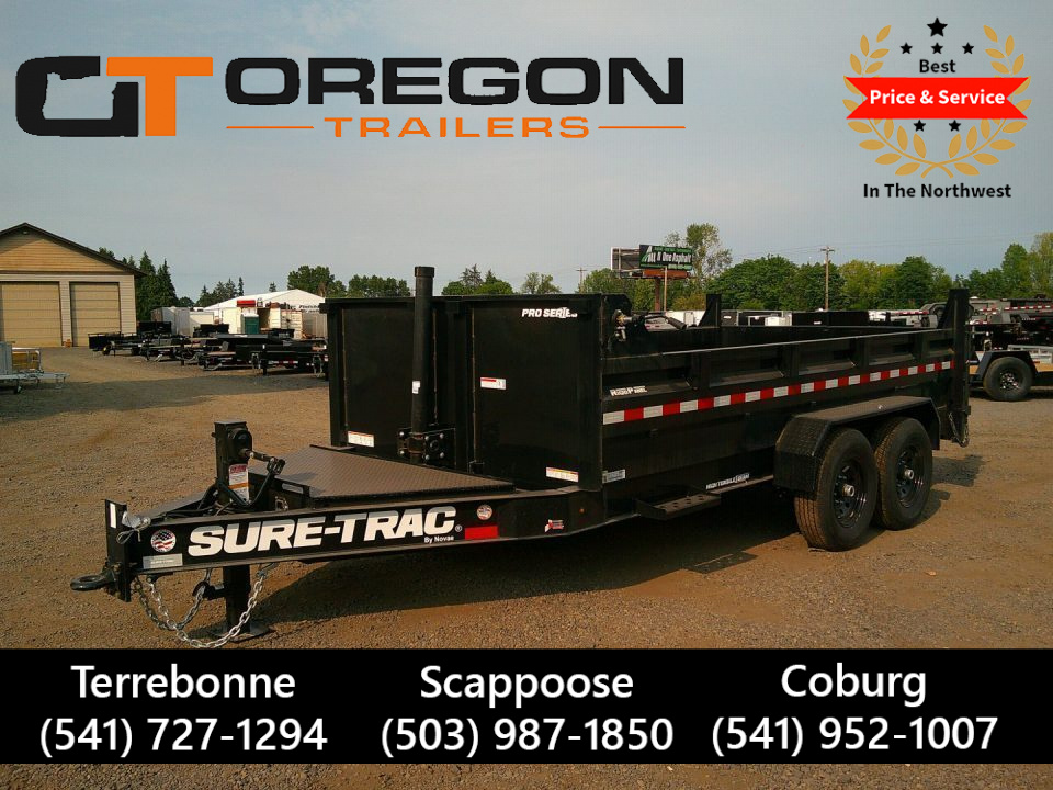 New 2027 Sure-Trac 7x14 Pro Series Telescopic 15.4K Dump Trailer