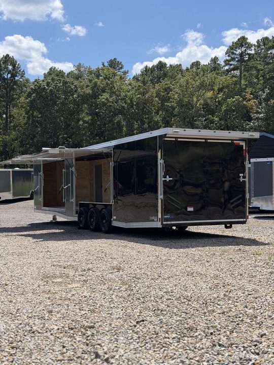 New 17337 8.5x36ft; Charcoal/Black; 6ft6 interior hight; xl escape doors; e-track