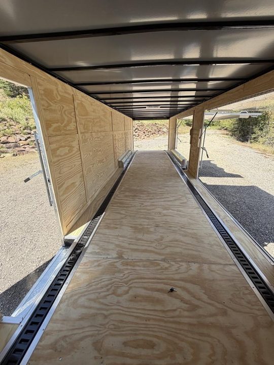New 17337 8.5x36ft; Charcoal/Black; 6ft6 interior hight; xl escape doors; e-track