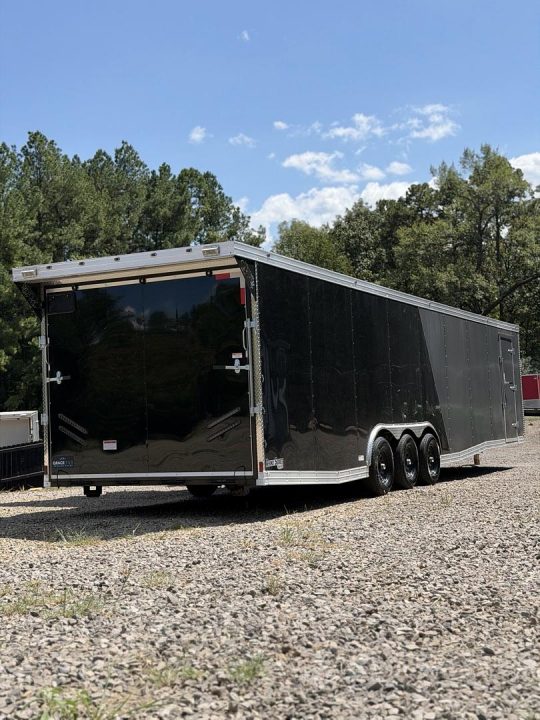 New 17337 8.5x36ft; Charcoal/Black; 6ft6 interior hight; xl escape doors; e-track