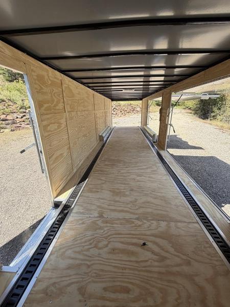 New 17337 8.5x36ft; Charcoal/Black; 6ft6 interior hight; xl escape doors; e-track