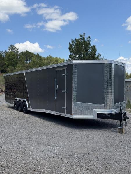 New 17337 8.5x36ft; Charcoal/Black; 6ft6 interior hight; xl escape doors; e-track