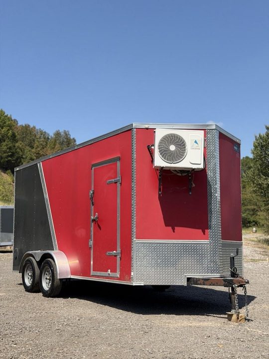 New 9841 7x16ft; Red/Charcoal; 7ft interior hight; mini split