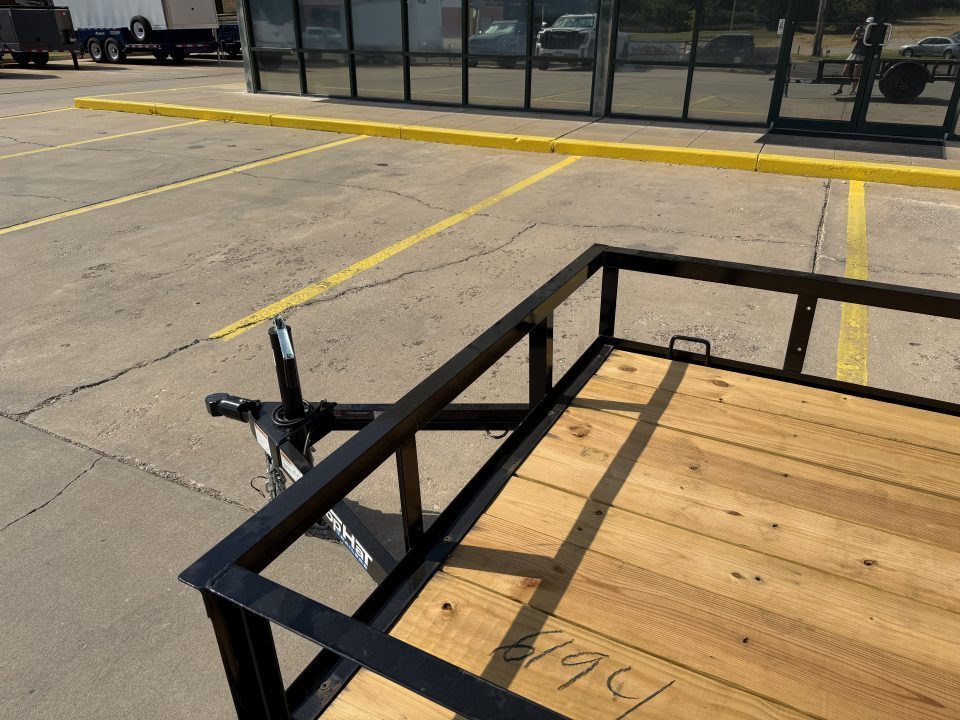 New #267143 2027 TOP HAT DJX 5 X 8 SINGLE AXLE ANGLE TOP 3.5K UTILITY W/ 48" RAMP GATE