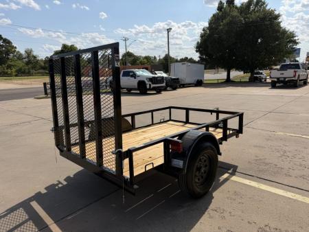 New #267143 2027 TOP HAT DJX 5 X 8 SINGLE AXLE ANGLE TOP 3.5K UTILITY W/ 48" RAMP GATE