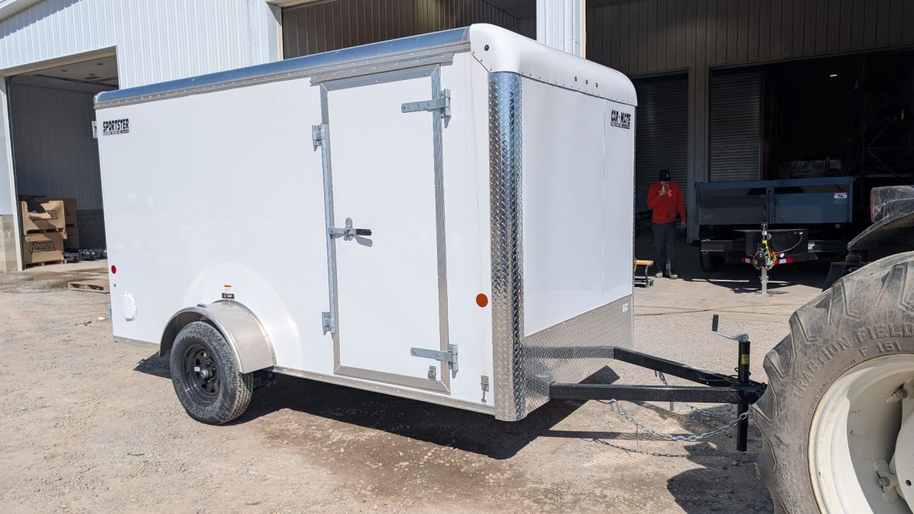 New 2027 Car Mate 6x12 Sportster Cargo Trailer w/ Barn Doors