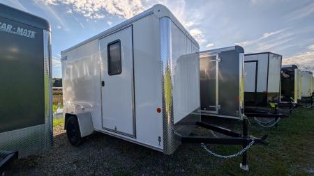 New 2027 Car Mate 6x12 Custom Cargo Trailer w/ Barn Doors & Paddle Latch Door