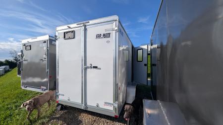 New 2027 Car Mate 6x12 Custom Cargo Trailer w/ Barn Doors & Paddle Latch Door